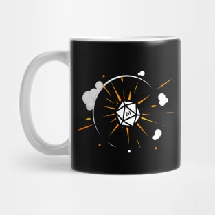 Polyhedral D20 Dice Critical Hit Explosion Mug